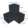 Mesures du connecteur SUNDIY Anthracite RAL 7016 - 90mm à 3 directions - Forme L