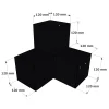 Dimensions du connecteur SUNDIY Noir mat RAL9005 - 120mm à 4 directions - Forme T