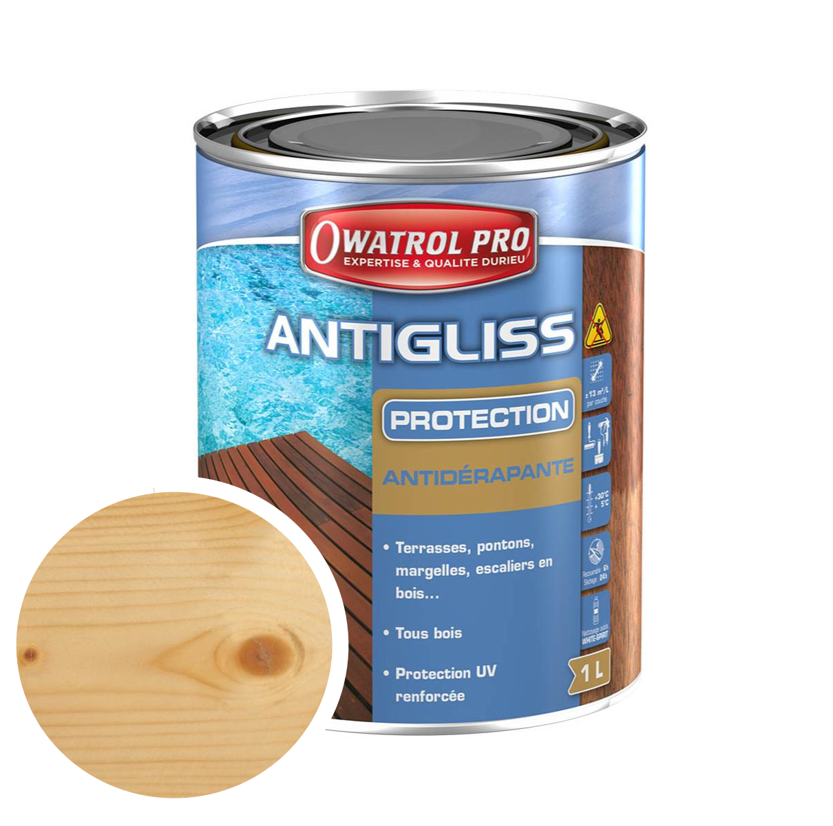 DURIEU - Protection antidérapante extérieure Antigliss 631 - incolore - pot  de 5 l