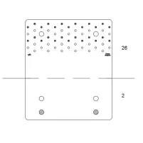 NPB255SO - Plan de clouage 2 - Fixation Poteau sur béton