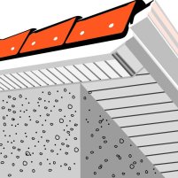 Fixation de lambris PVC en sous face de toiture avec clip inox SFT