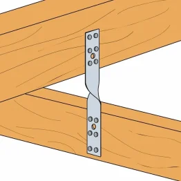 Fixation de 2 chevrons perpendiculaires avec SUT