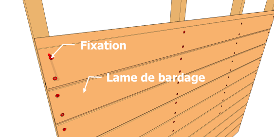 Bardage en clin à emboîtement